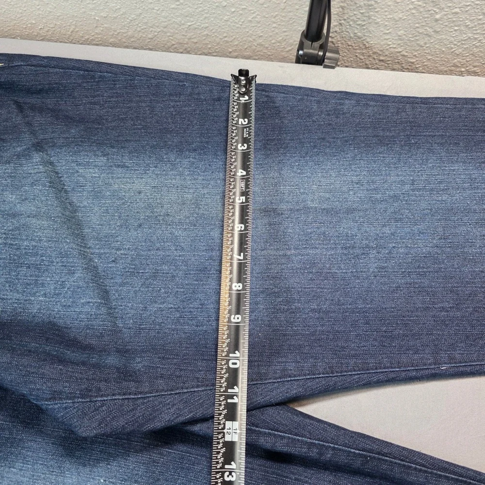 Andre Bini Womens Size 18 Flare Leg Jeans Blue Two Tone Colorblock High Rise NWT